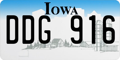 IA license plate DDG916