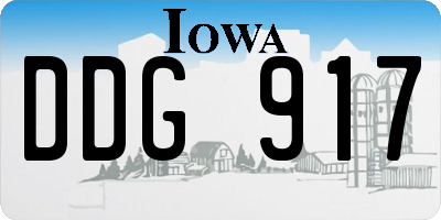 IA license plate DDG917