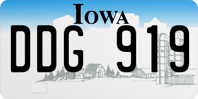 IA license plate DDG919