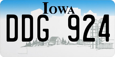 IA license plate DDG924