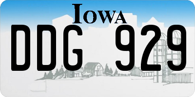 IA license plate DDG929