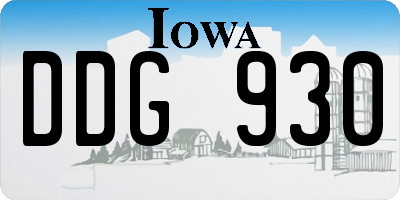 IA license plate DDG930