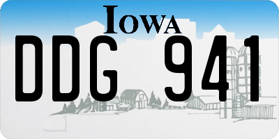 IA license plate DDG941