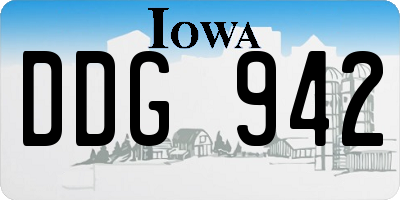 IA license plate DDG942