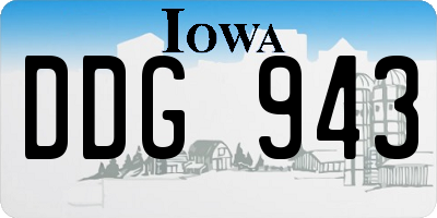 IA license plate DDG943