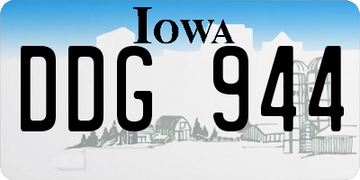 IA license plate DDG944