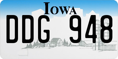 IA license plate DDG948