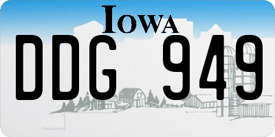 IA license plate DDG949
