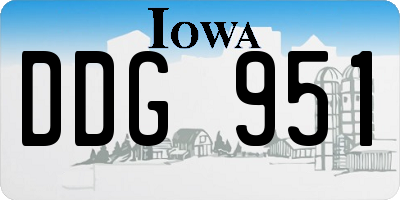 IA license plate DDG951
