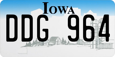 IA license plate DDG964