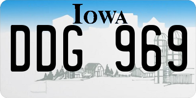 IA license plate DDG969
