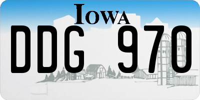 IA license plate DDG970