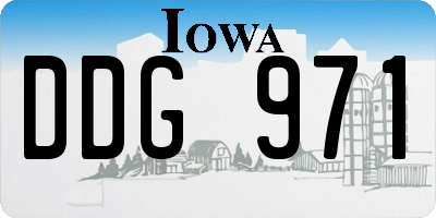 IA license plate DDG971