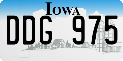 IA license plate DDG975