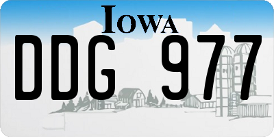 IA license plate DDG977