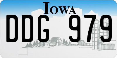 IA license plate DDG979
