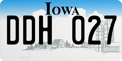 IA license plate DDH027