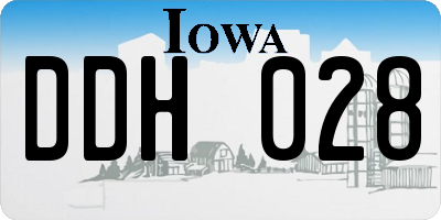 IA license plate DDH028