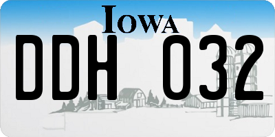 IA license plate DDH032