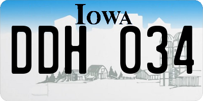 IA license plate DDH034