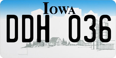 IA license plate DDH036
