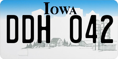 IA license plate DDH042