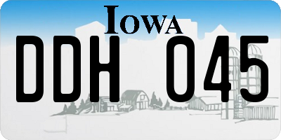 IA license plate DDH045