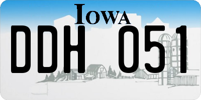 IA license plate DDH051