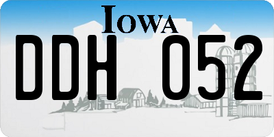 IA license plate DDH052