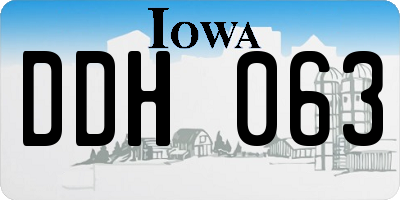 IA license plate DDH063