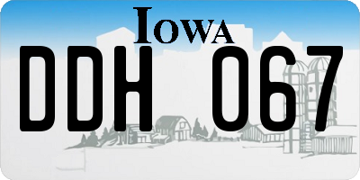 IA license plate DDH067