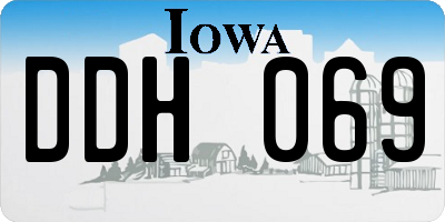 IA license plate DDH069