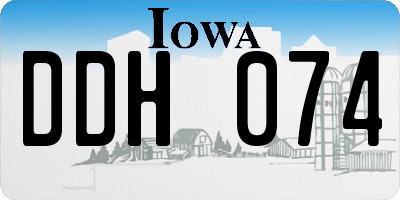 IA license plate DDH074