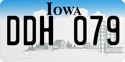 IA license plate DDH079