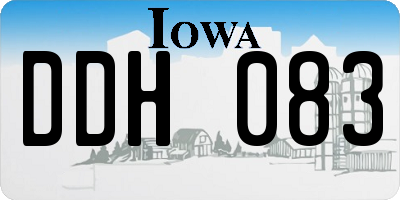 IA license plate DDH083