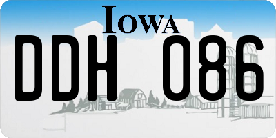 IA license plate DDH086