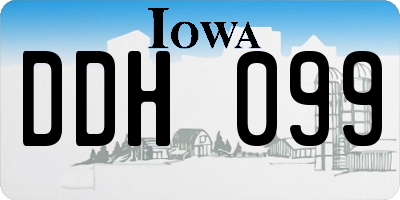 IA license plate DDH099