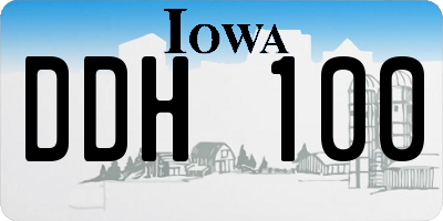 IA license plate DDH100