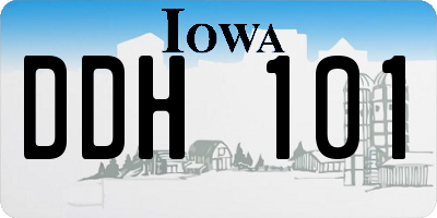 IA license plate DDH101