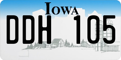 IA license plate DDH105
