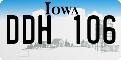 IA license plate DDH106