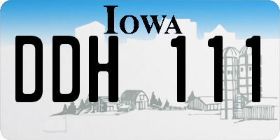 IA license plate DDH111