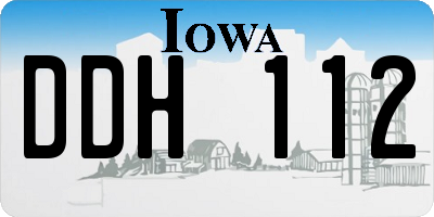 IA license plate DDH112