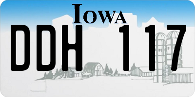 IA license plate DDH117
