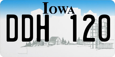 IA license plate DDH120