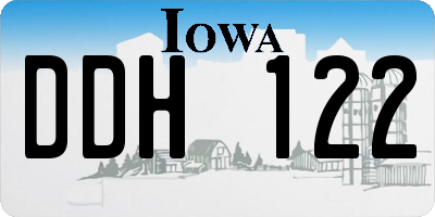 IA license plate DDH122