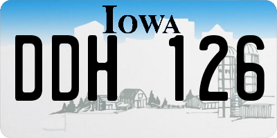 IA license plate DDH126