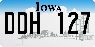 IA license plate DDH127