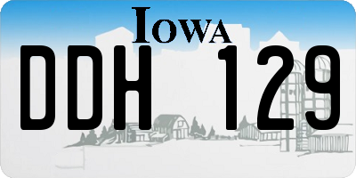 IA license plate DDH129
