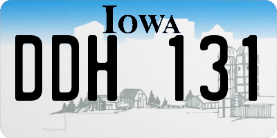IA license plate DDH131